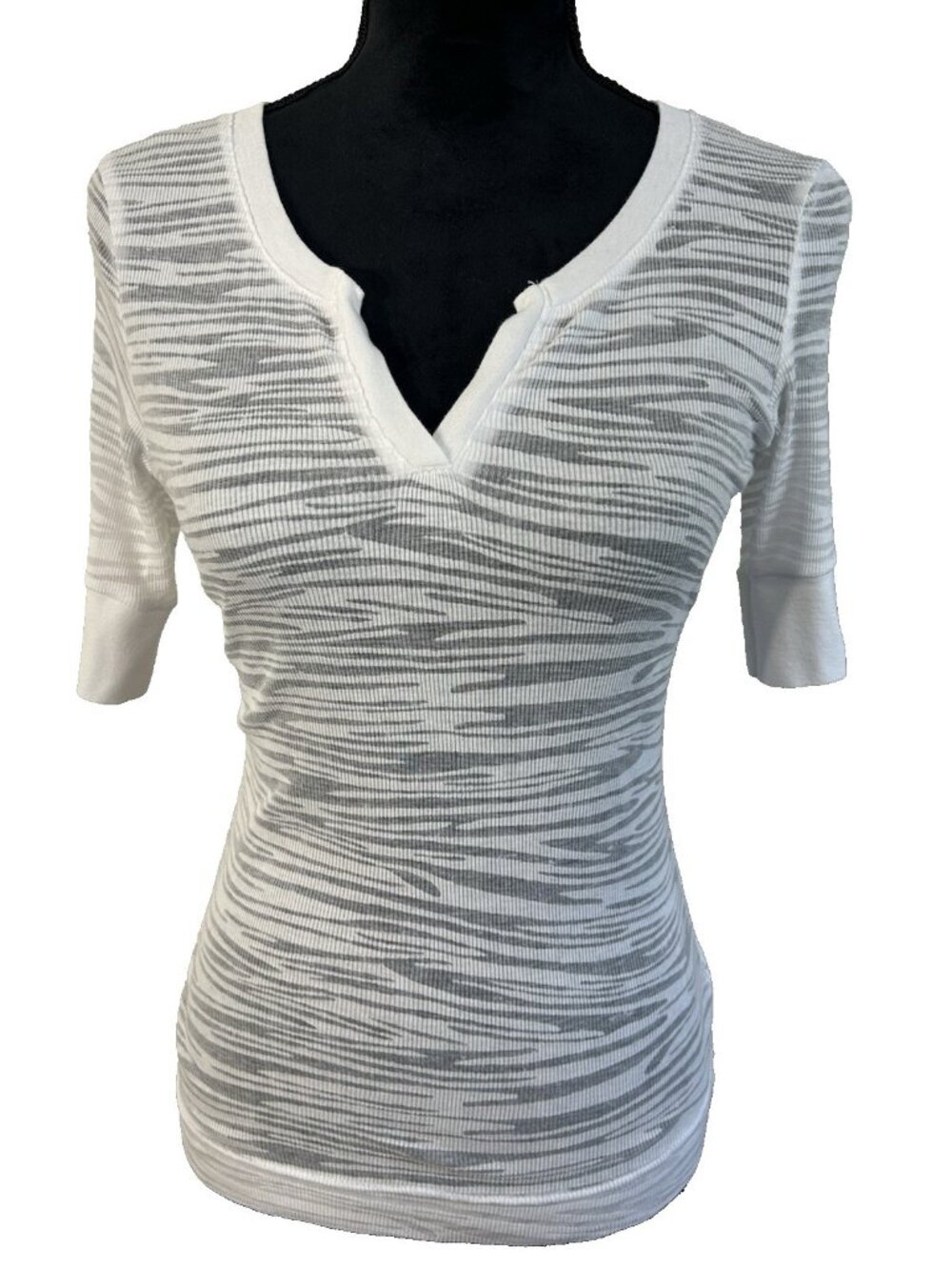 Wishful Park Sheer Lace Y2K Women’s Sz L White Top Short Sleeve Coquette